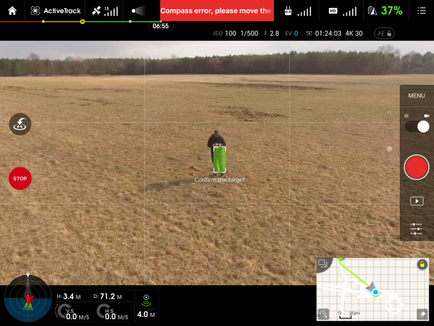 ActiveTrack verfolgt Objekte oder Personen. (Screenshot: Martin Wolf/Golem.de)